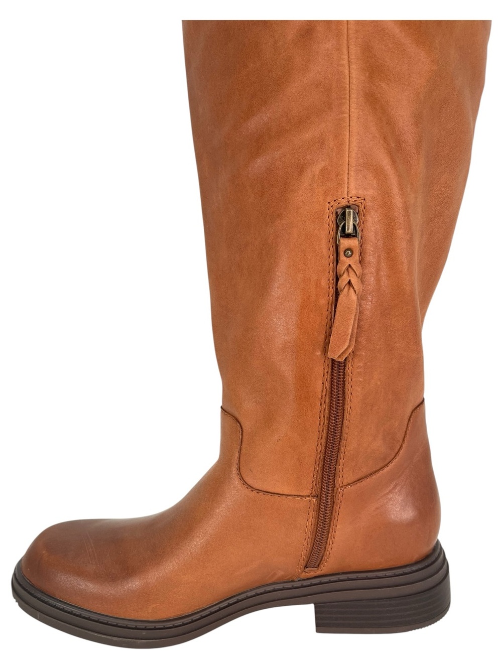 Naturalizer On Time Brown Leather Wide Calf Knee High Womens Boots Size 9.5M - Picture 7 of 15